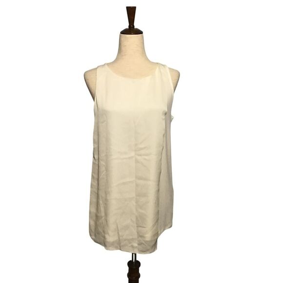 Banana Republic Factory Tops - Banana Republic Cream Sheer Sleeveless Tank Top Size SM